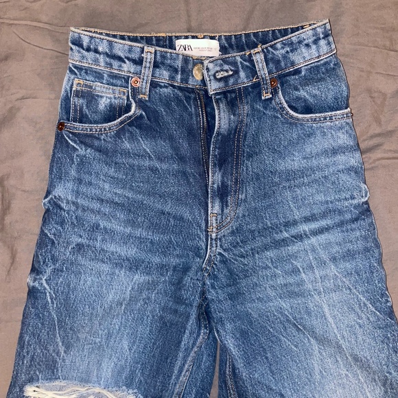 Zara Ripped Wide Leg Jeans - Picture 6 of 6